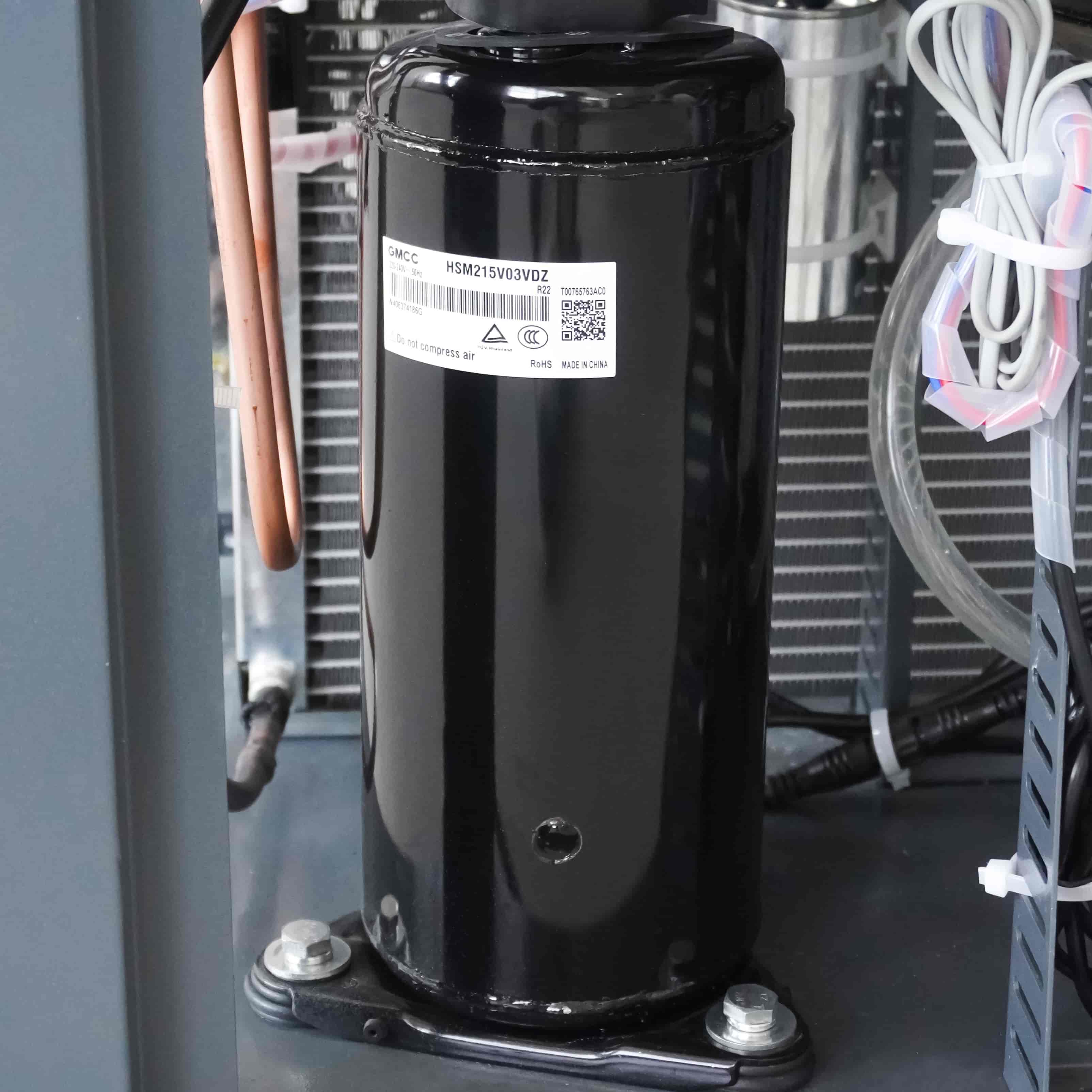 Brand Compressor Close-Up